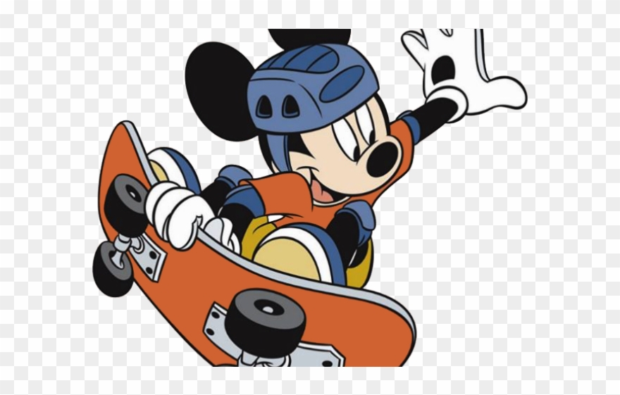 Skateboarding Clipart Mickey Mouse Clubhouse - Mickey Mouse - Png Download