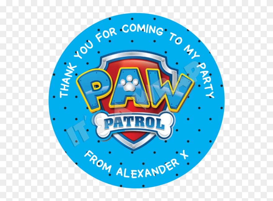 Paw Patrol Logo Sweet Cone Stickers - Birthday Paw Patrol Background Clipart