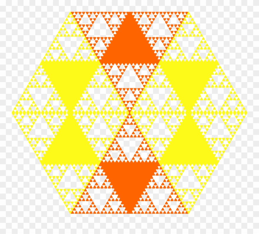 Serpinski Hexagon 555px - Sierpinski Triangle Clipart