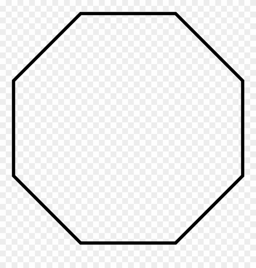 Hexagon Clipart Bentuk - Regular Octagon - Png Download