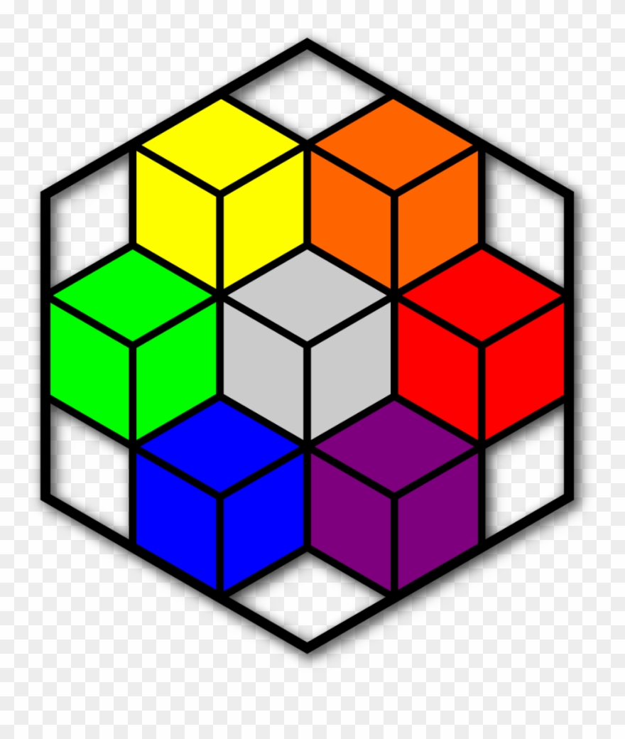 Hexagon Clipart Multi Colored - Png Download