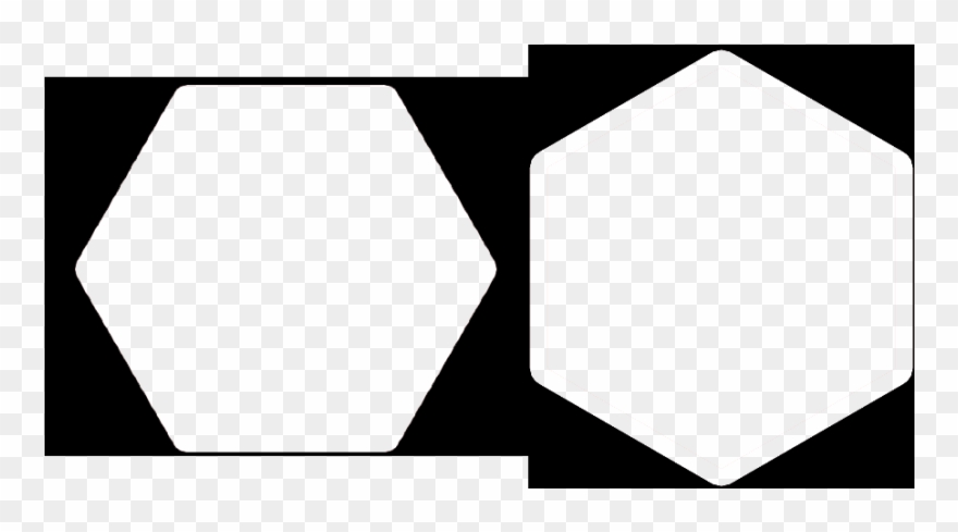 Hexagon Clipart Hexagonal - White Hexagon Transparent Background - Png Download