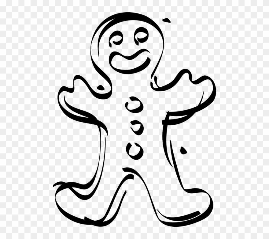 Christmas Man Cookie Image Illustration Of Holiday - Cookie Clipart