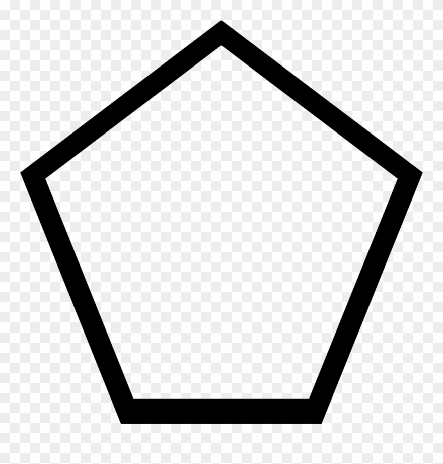Hexagon Clipart Geometry - Pentagon Icon - Png Download