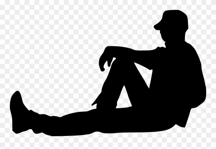 Sitting Silhouette - People Silhouette Png Sitting Clipart