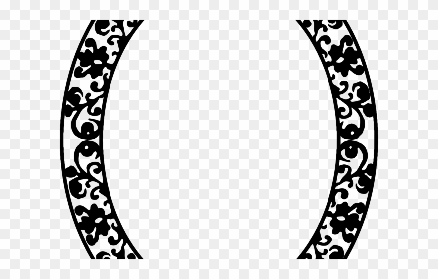 Oval Clipart Big - Frames Oval Png Black Transparent Png