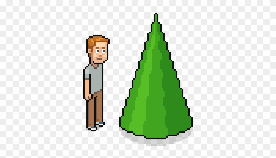 11-tree - Pixel Art Cone Shape Clipart