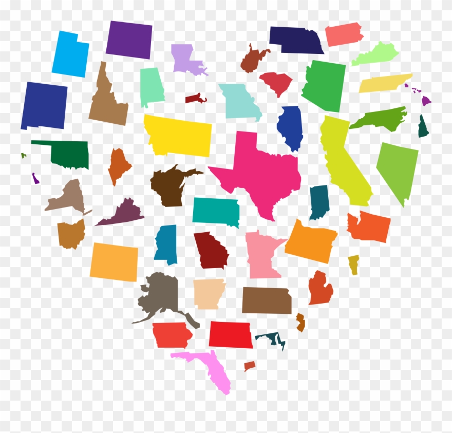 Heart United States Big Image Png - United States Heart Clipart