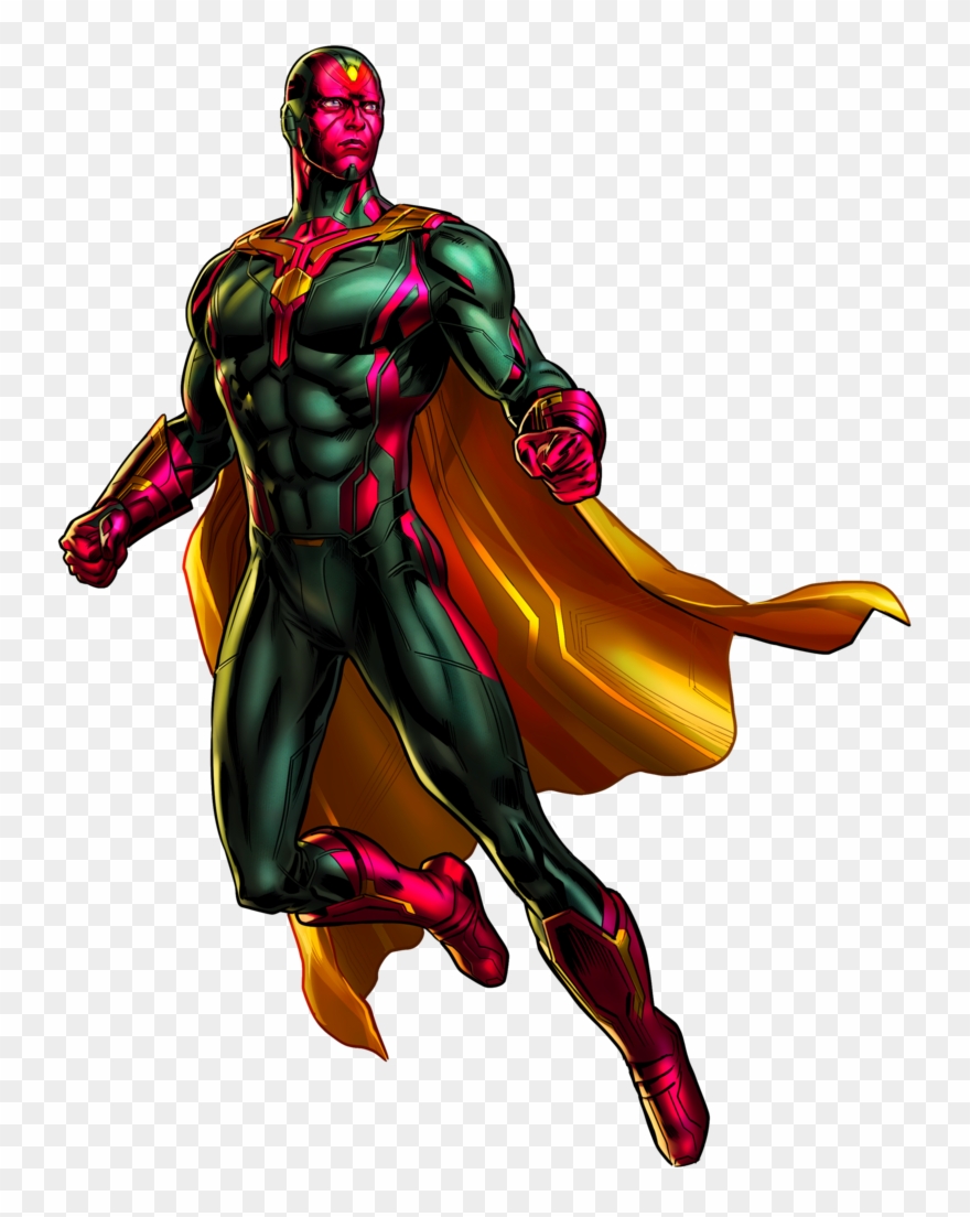 Marvel Vision Clipart Civil War - Vision Marvel Hero In Cartoon Form - Png Download