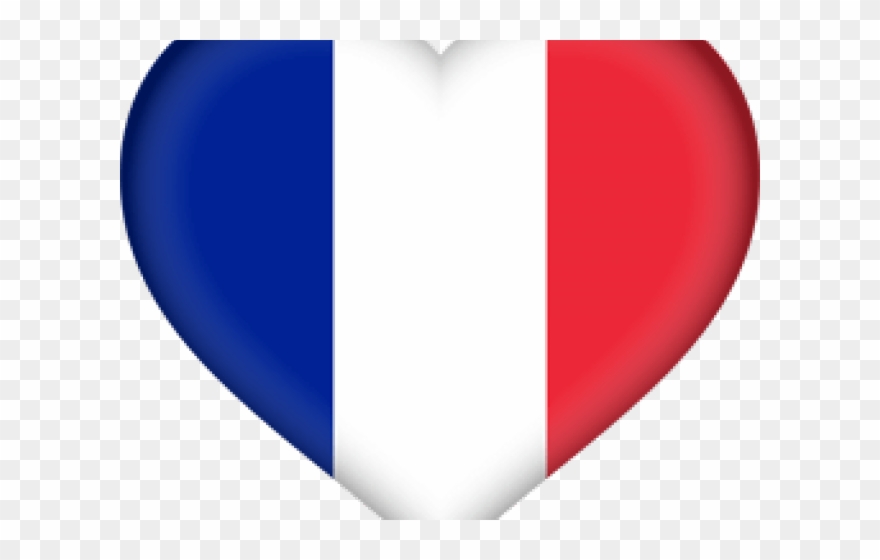 French Flag Clipart - French Flag Emoji Heart - Png Download