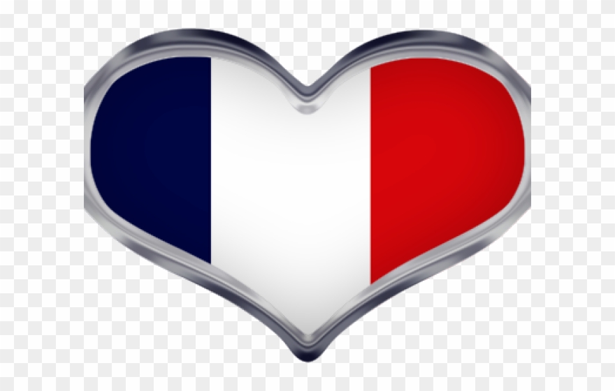 French Flag Clipart - Heart - Png Download