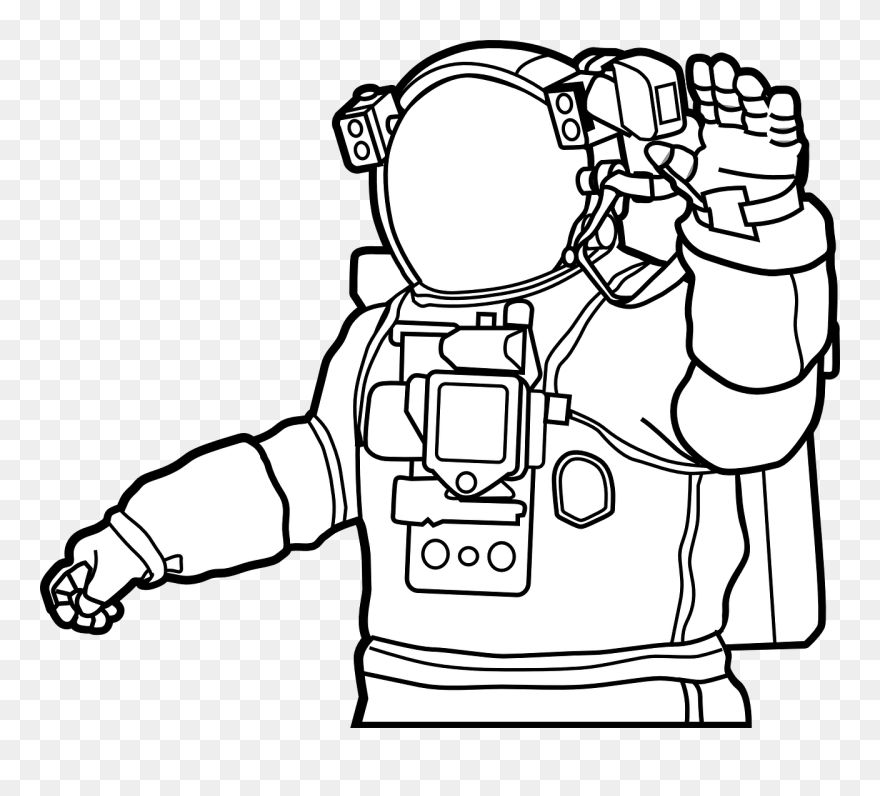 Kostenlose Vektorgrafik Raumanzug Astronaut Helm - Astronaut Black And White Clipart