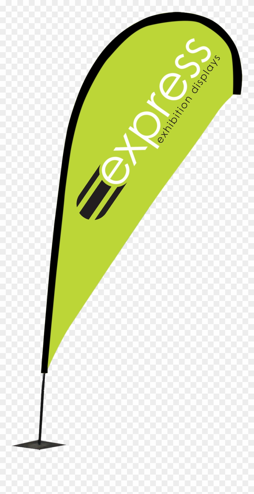 Flag Banner Template - Tear Drop Banner Png Clipart