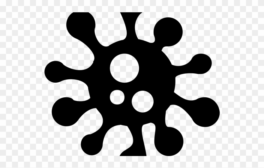 Virus Clipart Black And White - Computer Virus Symbol - Png Download