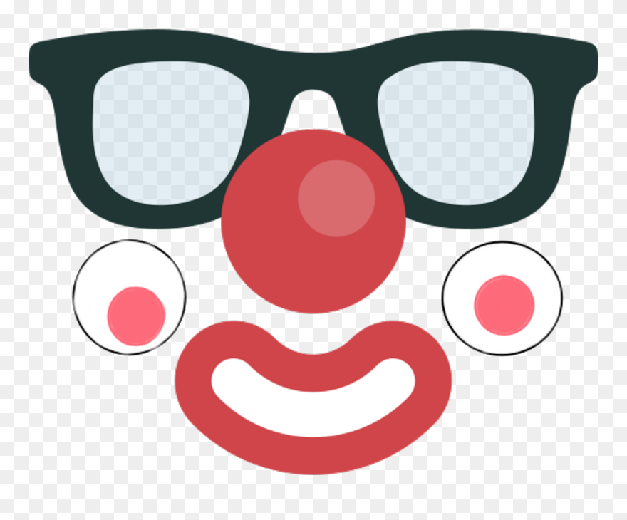 Clown Makeup Glasses Mask Payaso Party Mascara Selfie - Clown Icon Clipart