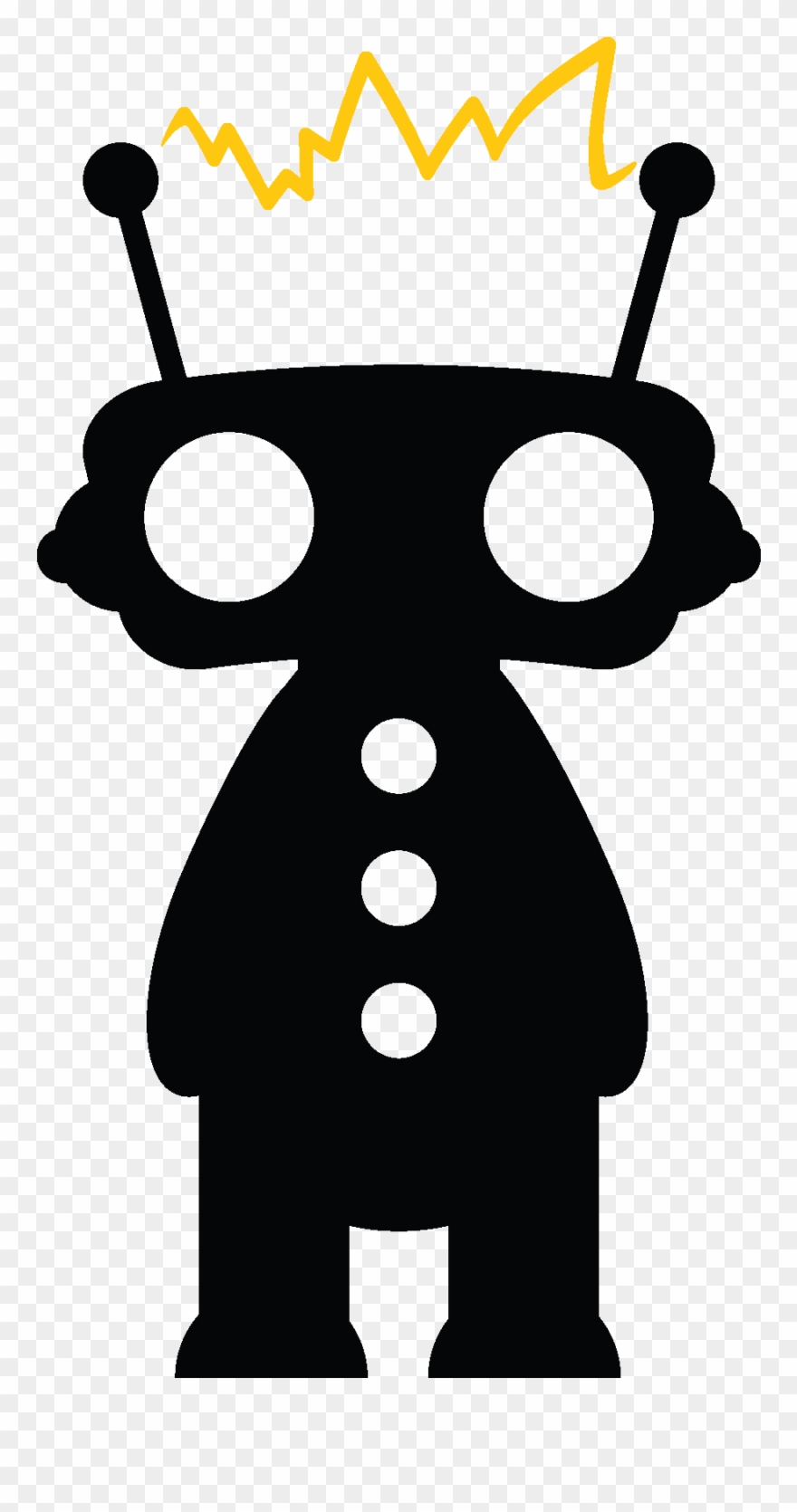 Robot With Electricity Connecting Antennas - Cinematography Clipart