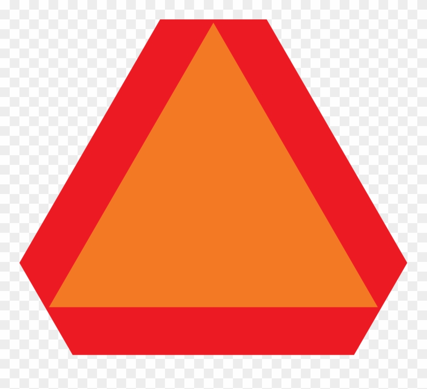 Slow Moving Vehicle Sign - Skylt För Långsamtgående Fordon Clipart