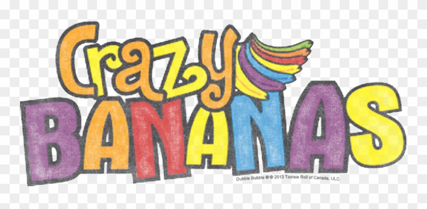 Dubble Bubble Crazy Bananas Kid's T-shirt - Visual Arts Clipart