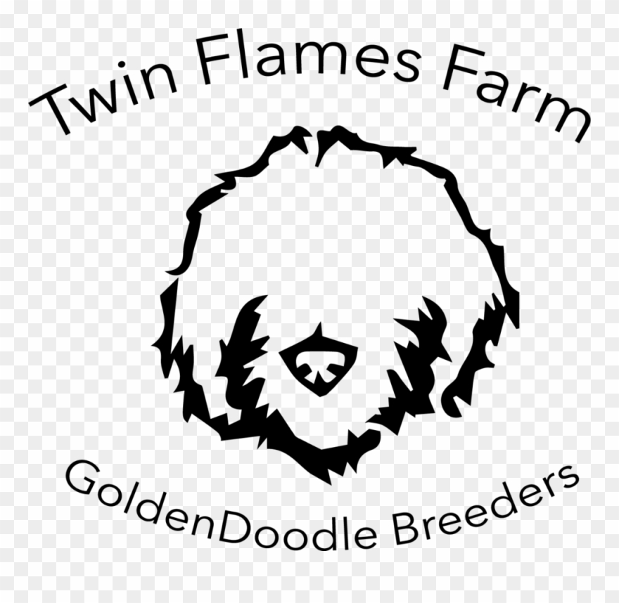 Twin Flames - Goldendoodle Svg Clipart