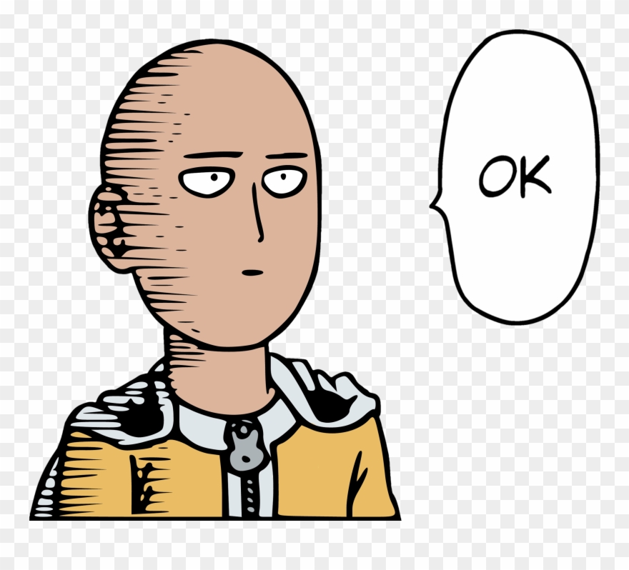 Ok Face Cliparts - Saitama Ok One Punch Man - Png Download