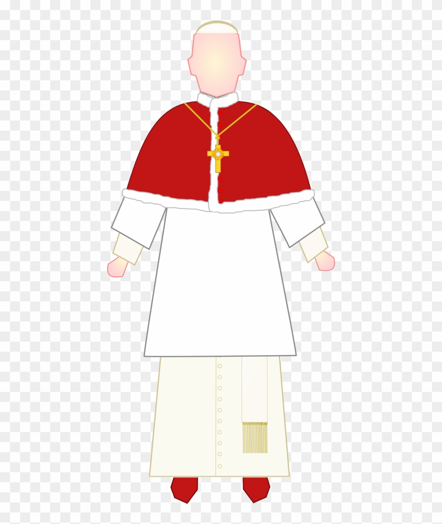 File - Pope - Choir Dress - Svg - Strój Papieża Jana Pawła Ii Clipart