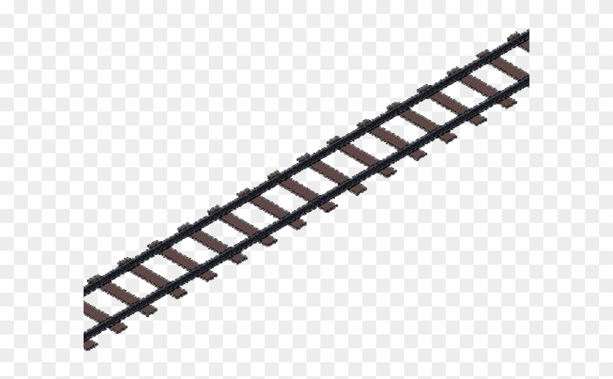 Railroad Tracks Clipart - Transparent Train Track Png