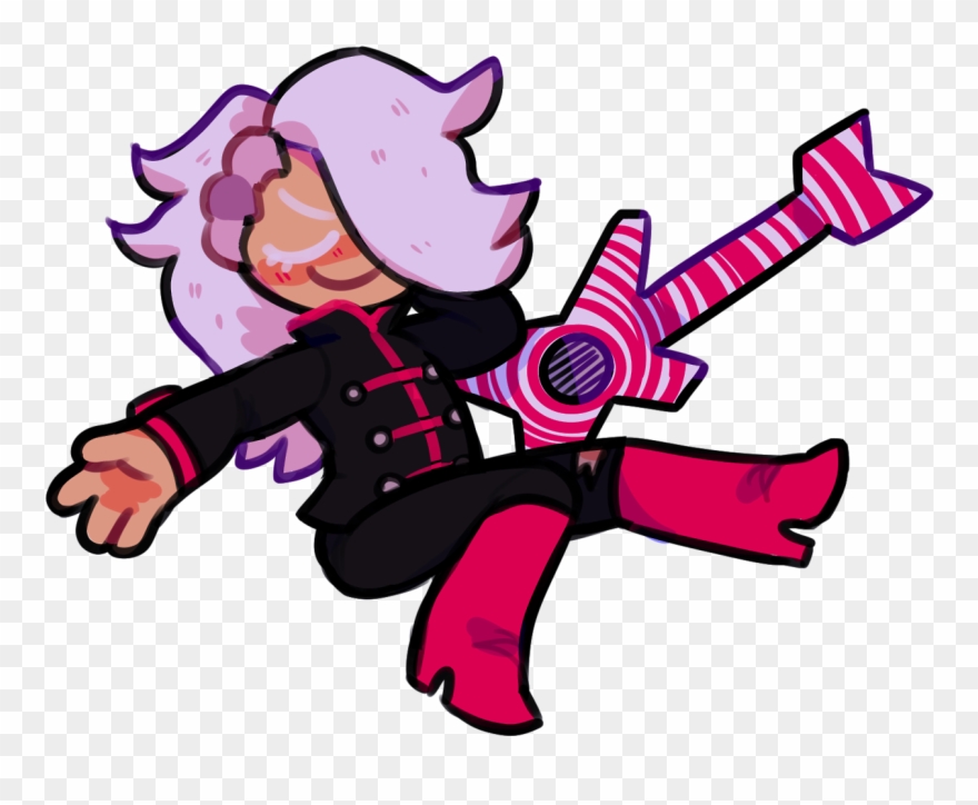 Ready Set Rock - Flaming Guitar Rockstar Cookie Clipart