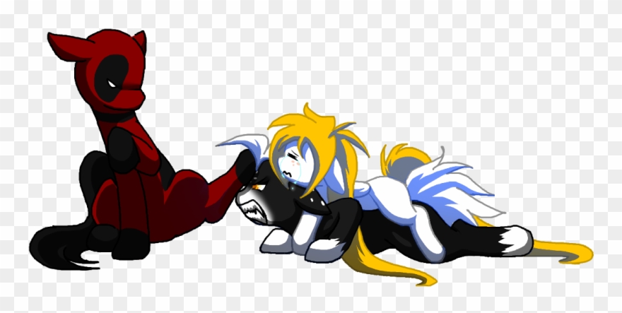 Artist Thamutt Flank Crying Deadpool Is - Crying Pony Oc Clipart