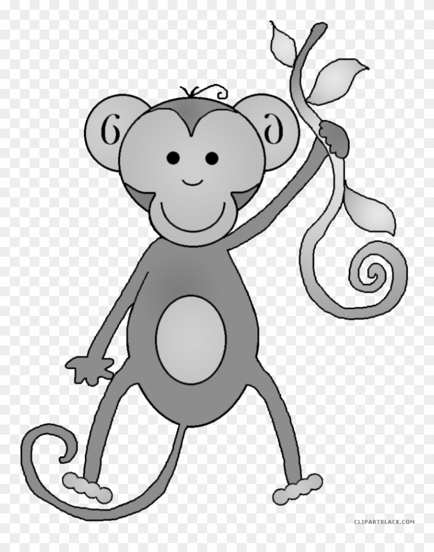 Monkey Clipart Black And White - Monkey Poems - Png Download