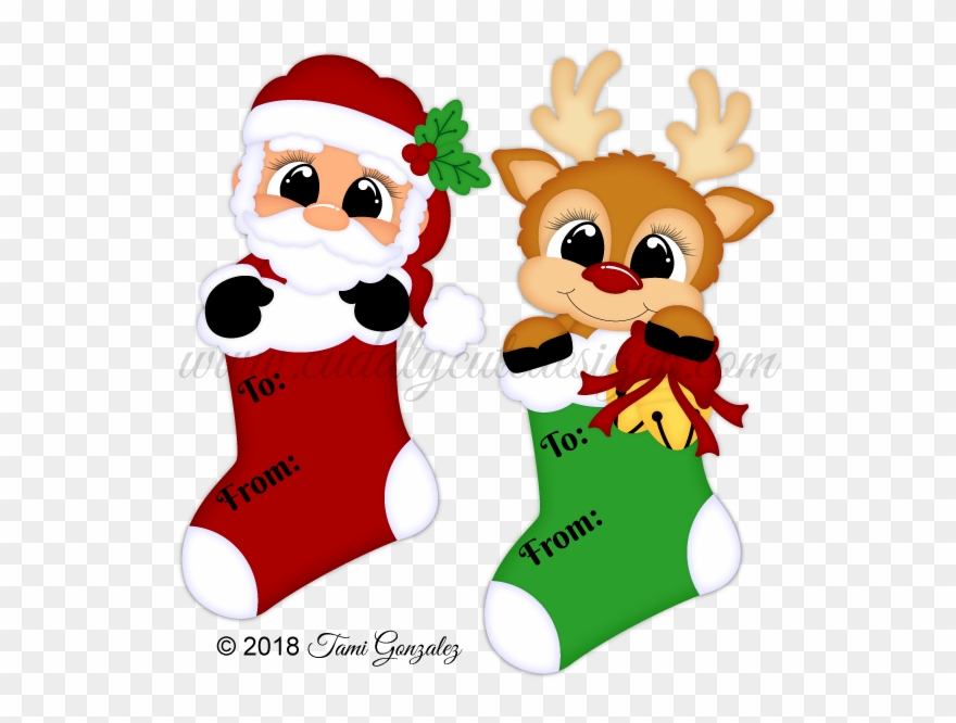 Santa & Reindeer - Santa Claus Clipart