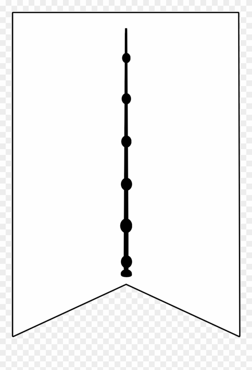 Marauder's Map Footsteps Harry Potter Banner Flag - Monochrome Clipart