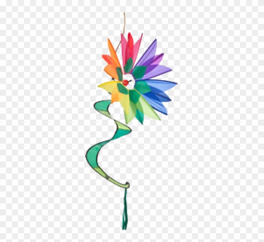 Swinging Flower - Rainbow - Swinging Flower Twister - Rainbow Clipart