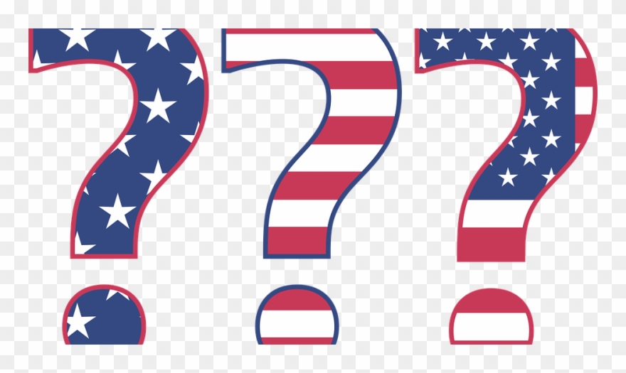 Do You Vote With Your Head Or With Your Heart - Point D Interrogation Drapeau Americain Clipart