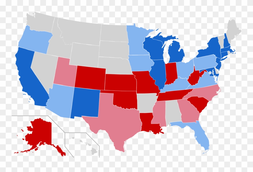 Clipart Transparent Download Trump Svg File - 2018 Election Results Map - Png Download