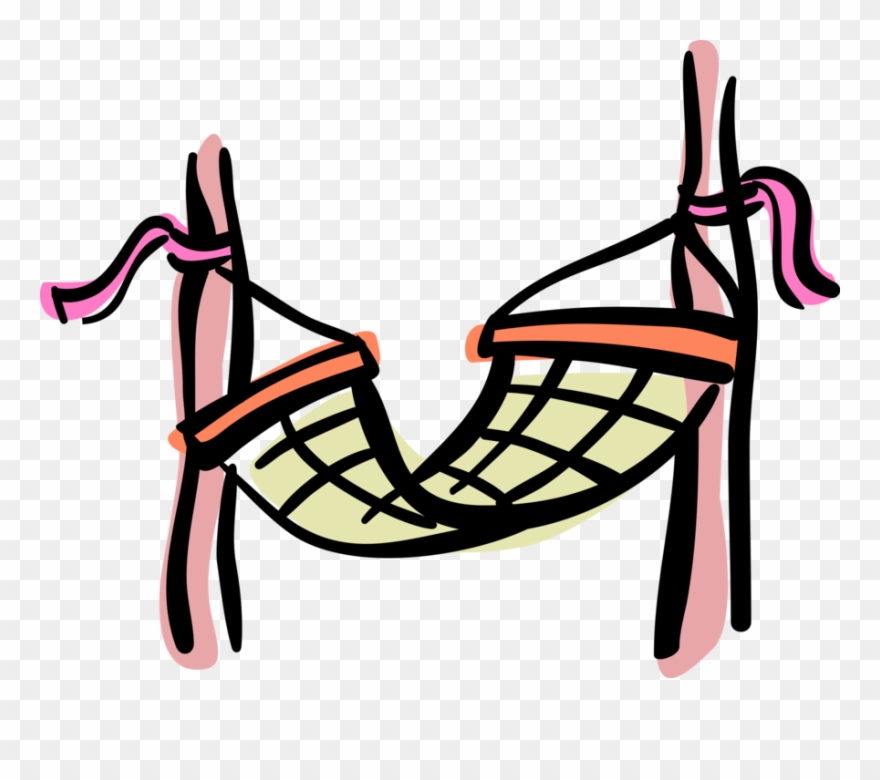 For Swinging Sleeping Or Resting Image Illustration - Hängematte Clipart Schwarz Weiß - Png Download
