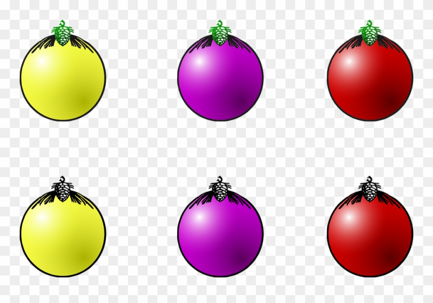 Glass Clipart Christmas - Christmas Ball Ornament Cartoon - Png Download