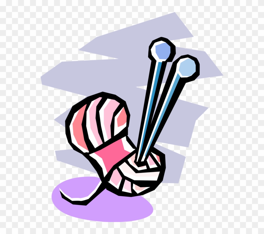Yarn With Needles Image - Novelo De Lã Com Agulhas Clipart