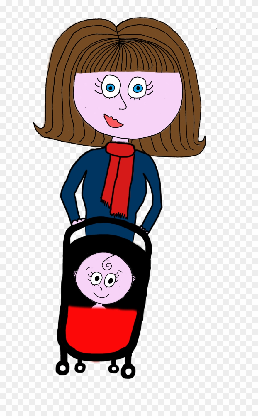 Bike Mom - Mother Clipart