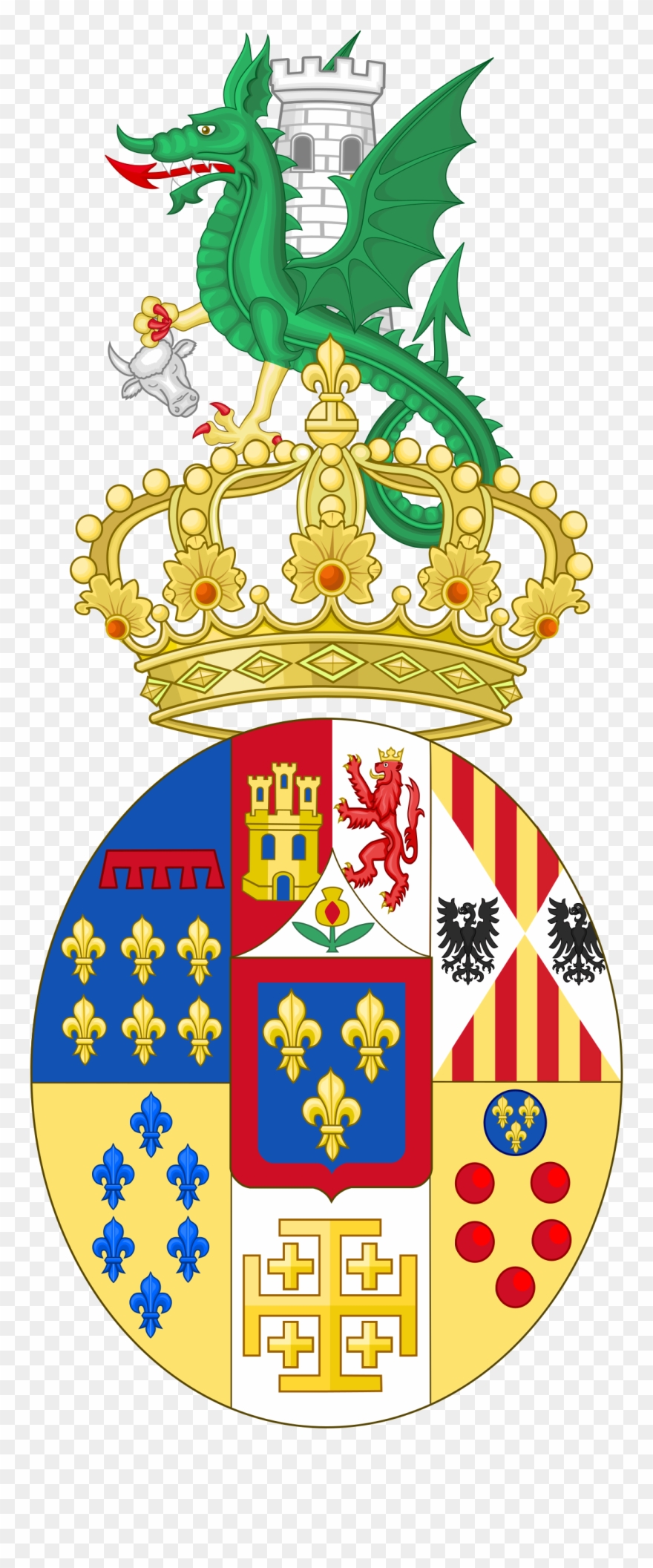 Escudo España Casa De Borbon Clipart