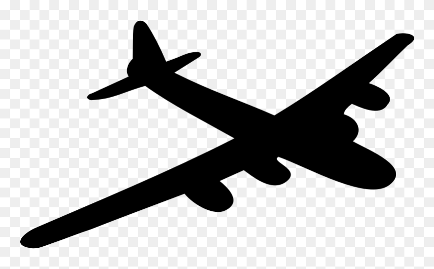 B-29 Bomber Airplane Shadow - B 52 Bomber Clip Art - Png Download