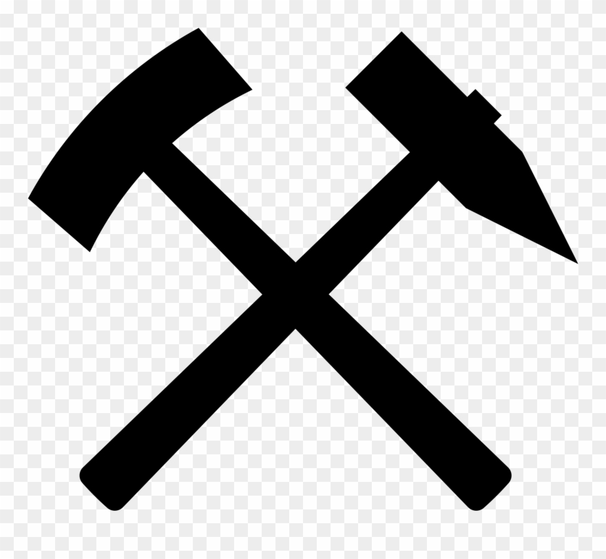 Mining Vector Pickaxe - Hammer Icon Font Awesome Clipart