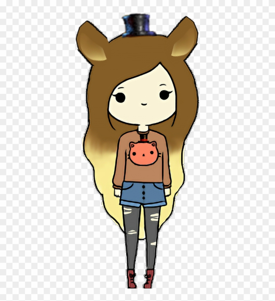 Girlfreddy Fnafhs Girl Freddy And Could Someone Tell - Easy Cute Girl Drawing Clipart