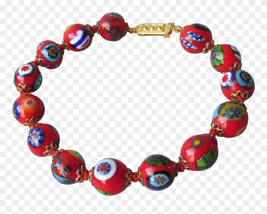 This Is A Beautiful 1950's Glass Bead Bracelet From - Bracelet Clipart