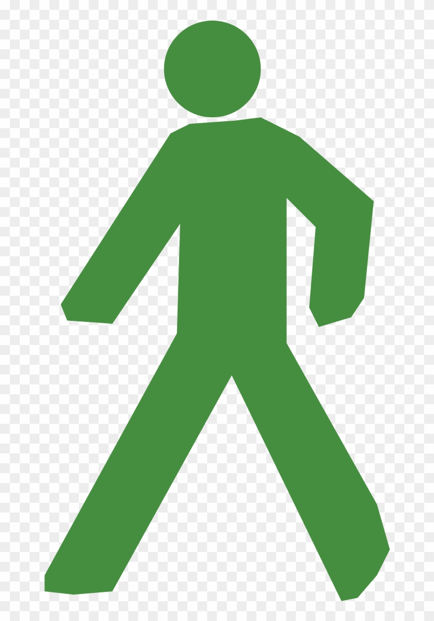 File - Walk Icon - Svg - Person Icon Green Transparent Background Clipart