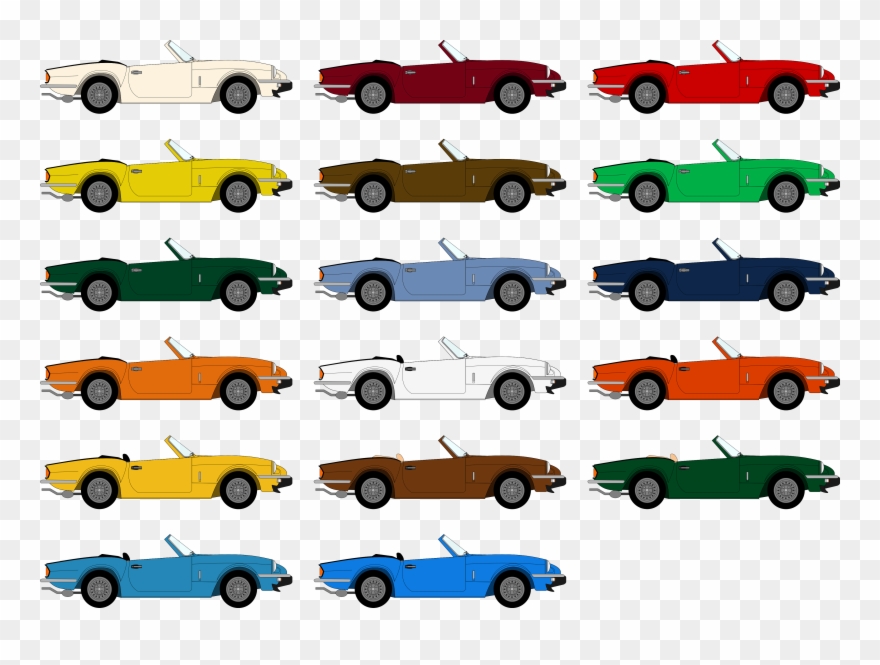 Triumph Spitfire 1500 Colors - Triumph Spitfire 1500 Colours Clipart