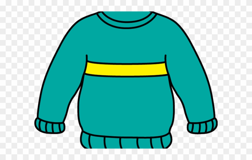 Stripe Clipart Wool Jersey - Sweater Clipart Black And White - Png Download