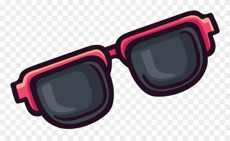 Goggles Clipart Pink - Sunglasses Cartoon Png Transparent Png