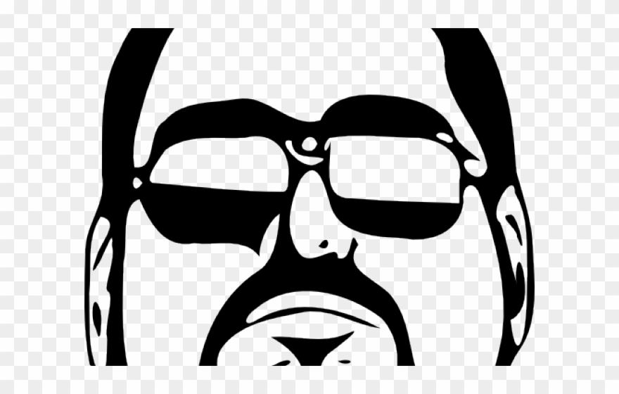 Goggles Clipart Man Clipart - Men's Cool Guy Head Long Sleeve White - Png Download