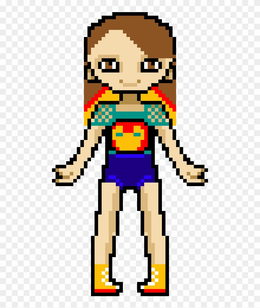 Iron Man Fan Girl - Cartoon Clipart
