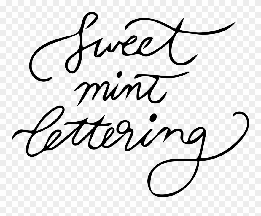 Floral Bridal Shower Chalkboard Design - Calligraphy Clipart